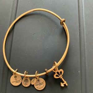 Skeleton Key gold bangle bracelet Alex and Ani